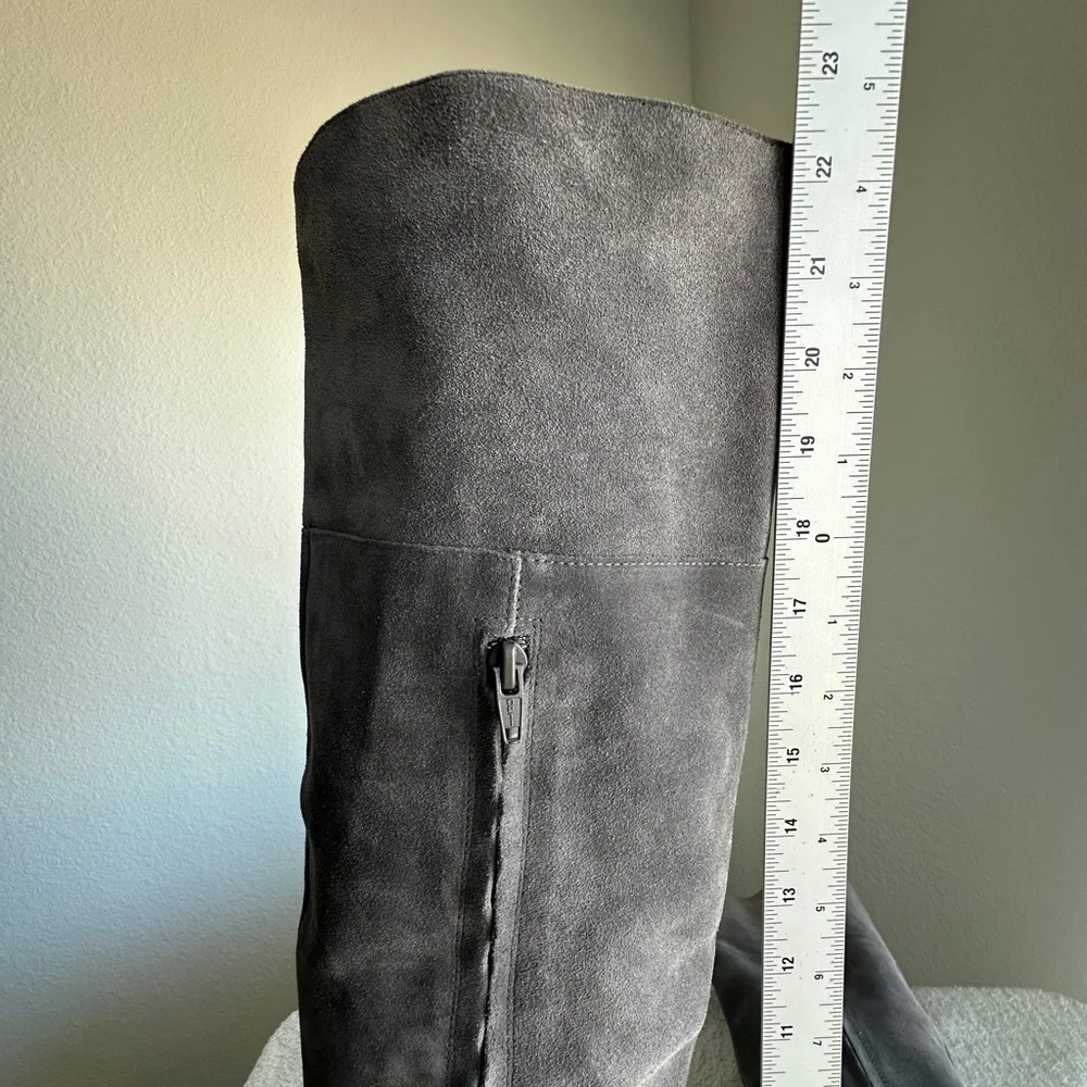 NWT Clarks Barley Ray‎ Grey Suede leather Over Knee Boot US 9